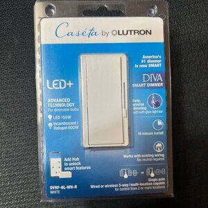 Lot of 2 Caseta Lutron Diva Smart Dimmer - White DVRF-6L-WH-R